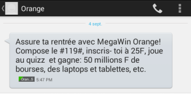 SMS megawin
